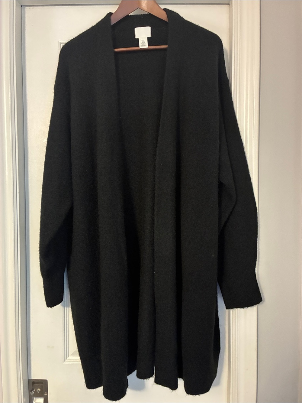 H&M Black Open-Front Women's Sweater Cardigan